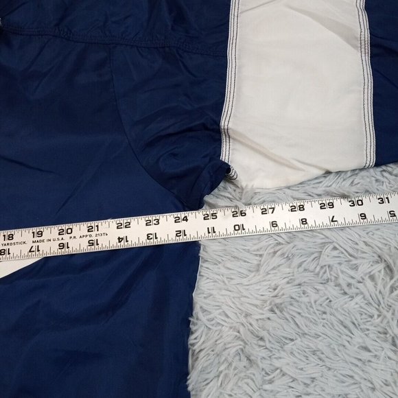 Vintage Nike Mens Jacket Blue XL Windbreaker Pockets Swoosh Athletic Activewear - Picture 11 of 13